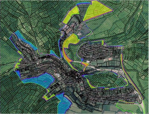 Grafik zur Darstellung der LSG Flächen in Rieneck nach Änderung