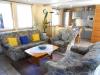 Wohnzimmer und Küche, Ferienwohnung Sinnblick