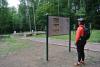 Einsiedeltafeln mit Bikerin