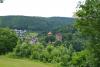 Aussicht auf Burg Rieneck von der Kreuzkapelle