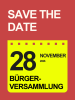 Safe the Date Bürgerversammlung